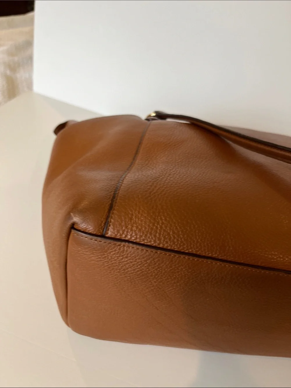 Coach Ava Saddle Brown Leather Tote with Gold Hardware